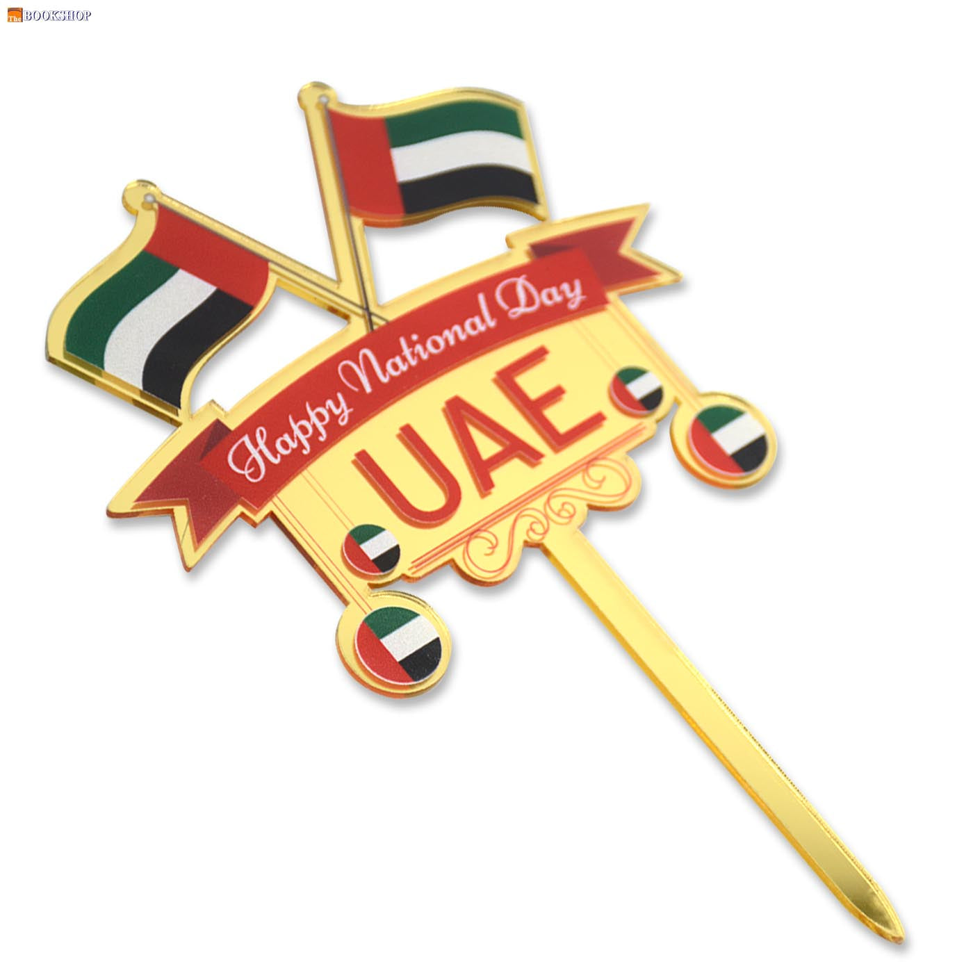 I &A COLLECTION UAE ACRYLIC DECORATION CAKE TOPPER-HAPPY NATIONAL DAY