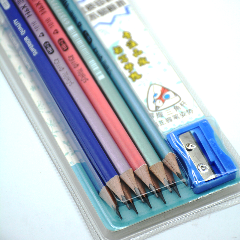 H&X HB PENCIL W/ERASER 10PCS+SHARPENER SET 1816