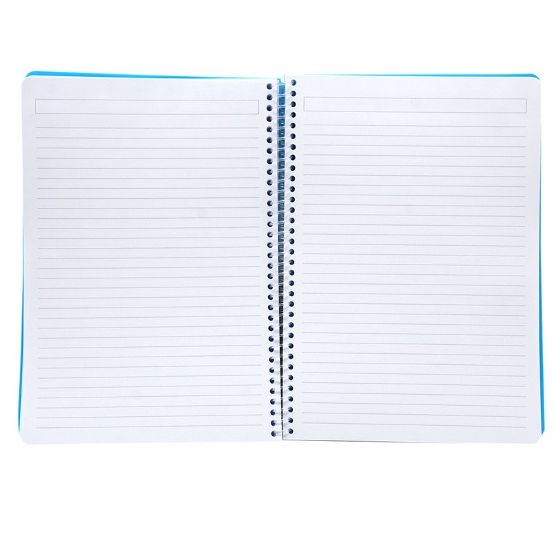 SOFT COVER SPIRAL 1LINE NOTEBOOK 70G 100SHT A4 LIGHT BLUE