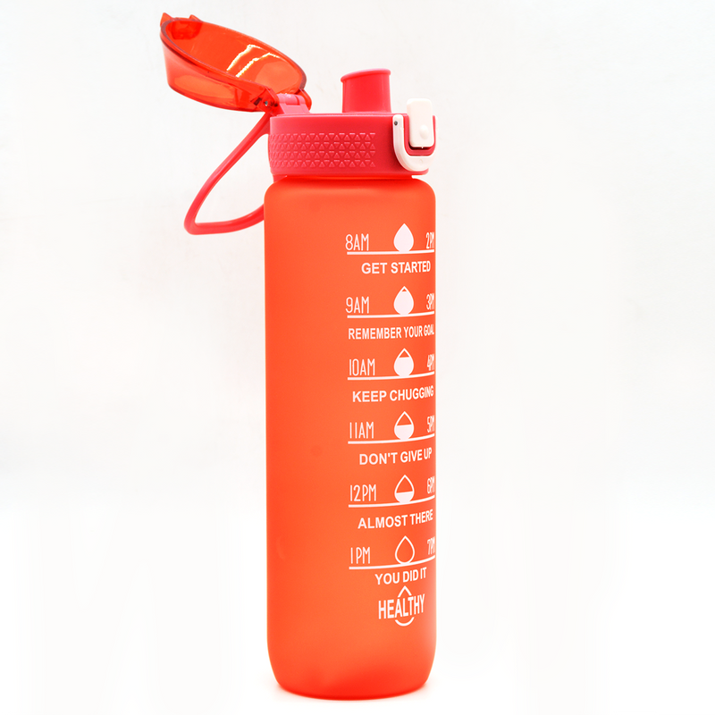 HEALTHY SPORTS CUP PLASTIC WATER BOTTLE 1000ML WF18-ASSTD