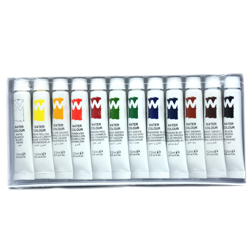 ART RANGER BASICS WATER COLOUR SET 12MLx12COLOR