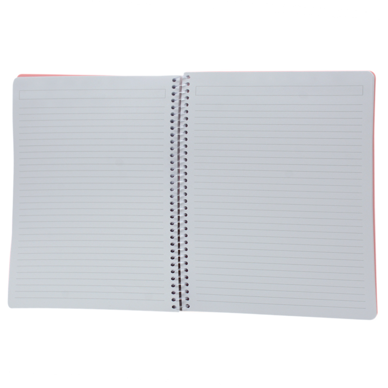 SOFT COVER SPIRAL 1LINE NOTEBOOK 70G 100SHT A4 PINK