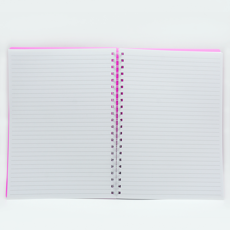 LAMBERT PP COVER SPIRAL 1LINE NOTE BOOK A4 100SH PINK