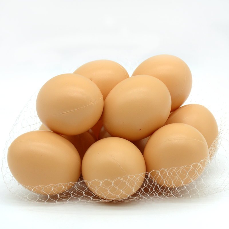 PLASTIC EGG BROWN 12PCS