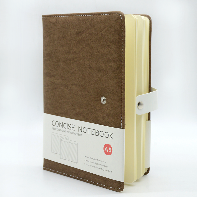 LEATHER COVER CONCISE NOTEBOOK 25K 90SHT W/CLOSURE A5 35-25