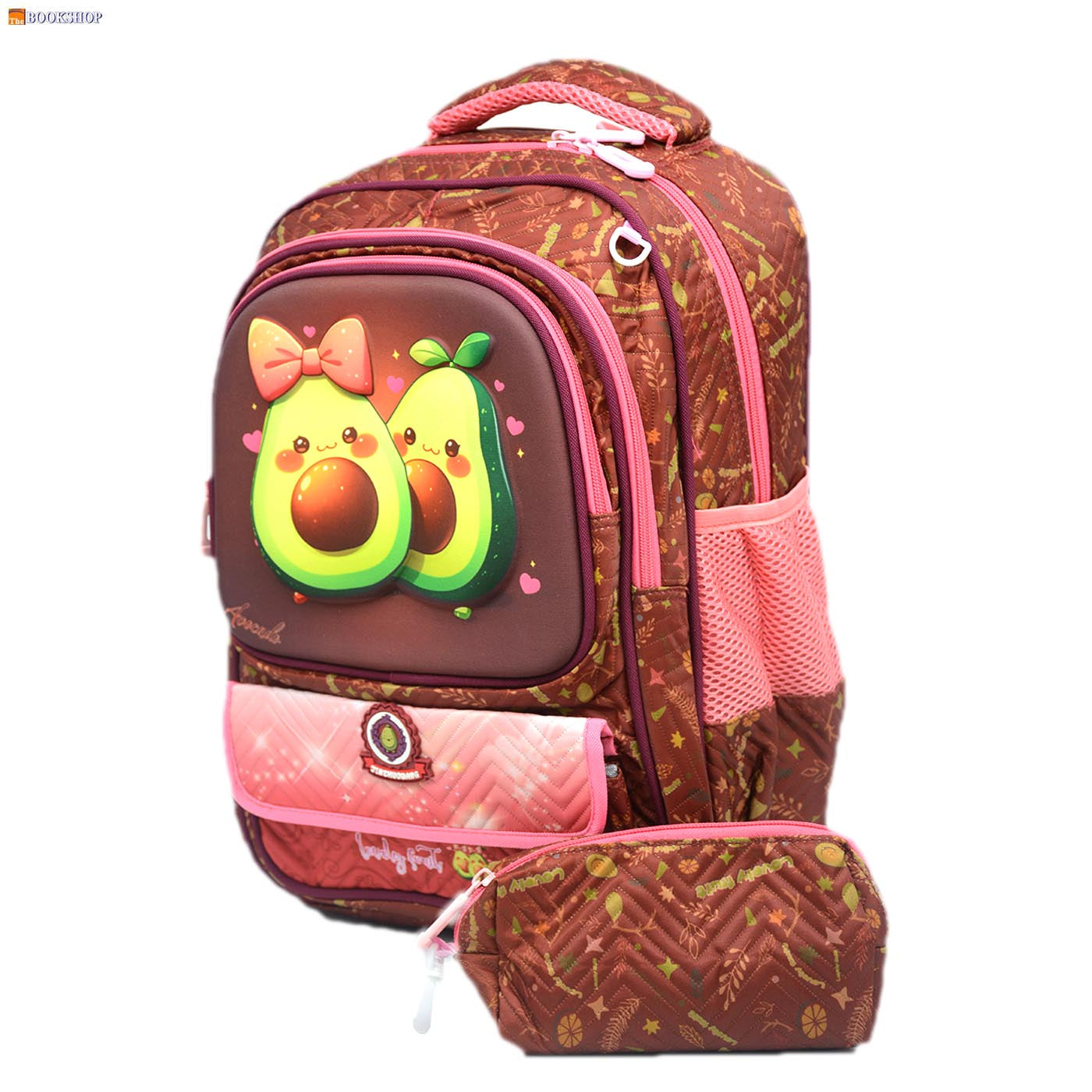 JINZHUOWANG LOVELY FRUIT 3D EMBOSSED BACKPACK 16" W/PENCIL CASE
