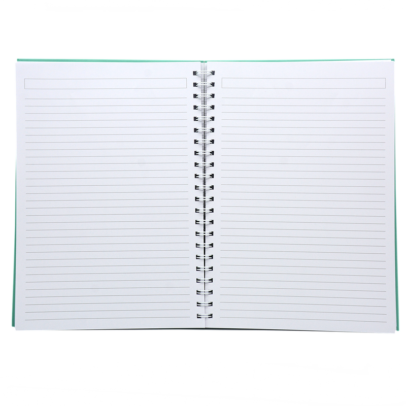 HARD COVER PLAIN SPIRAL 1LINE NOTEBOOK 100PAGE A4-GREEN