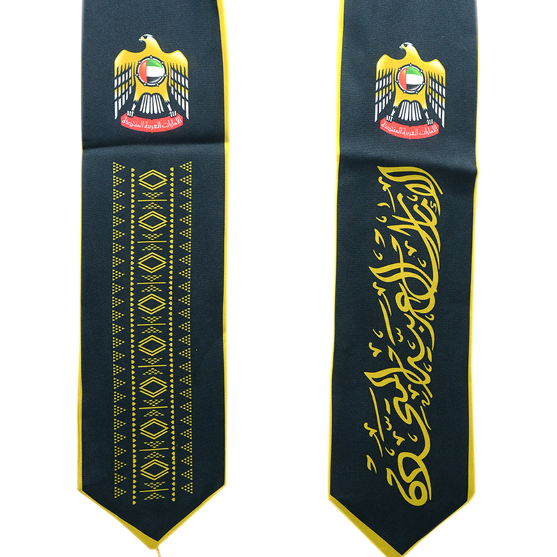 NATIONAL DAY COTTON SCARF W/FALCON PRINT ASSTD (SMALL)