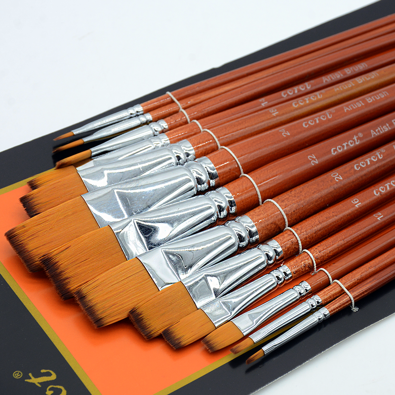 BIANYO COROT ARTIST BRUSH 13PCS FLAT