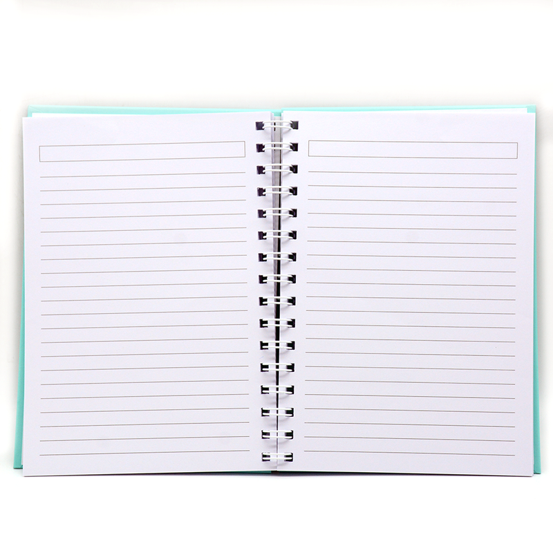 HARD COVER PLAIN SPIRAL 1LINE NOTEBOOK 80PAGE A5 TURQUOISE BLUE