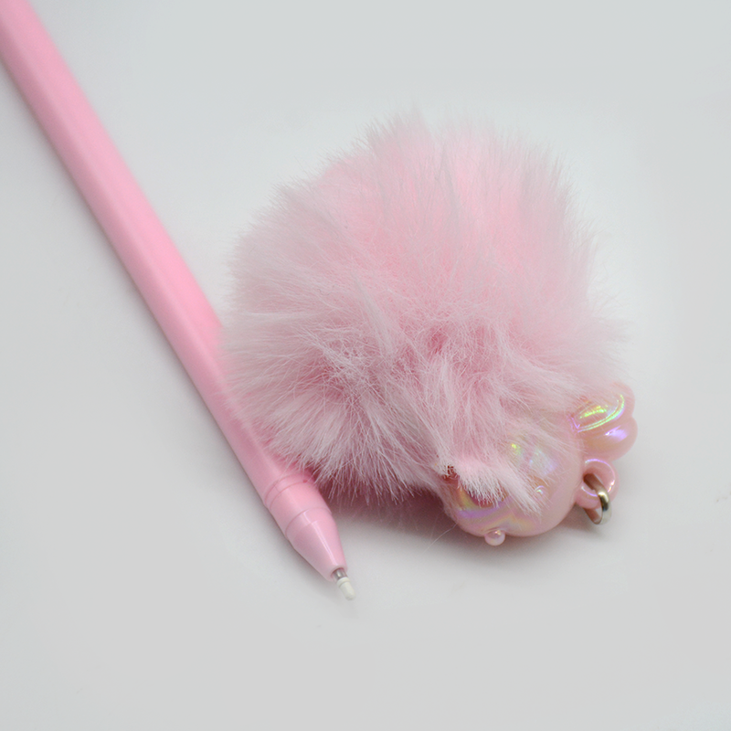 PENDANT PEN W/HAIR BALL BUNNY RABBIT DESIGN 975A-6