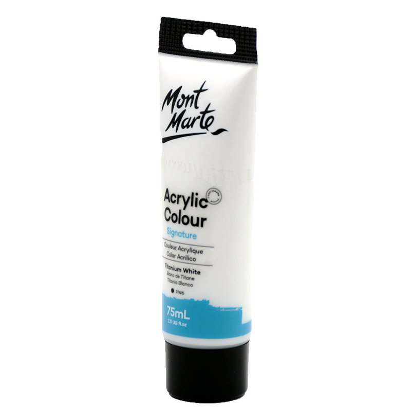 MONT MARTE ACRYLIC COLOUR SIGNATURE 75ML-TITANIUM WHITE