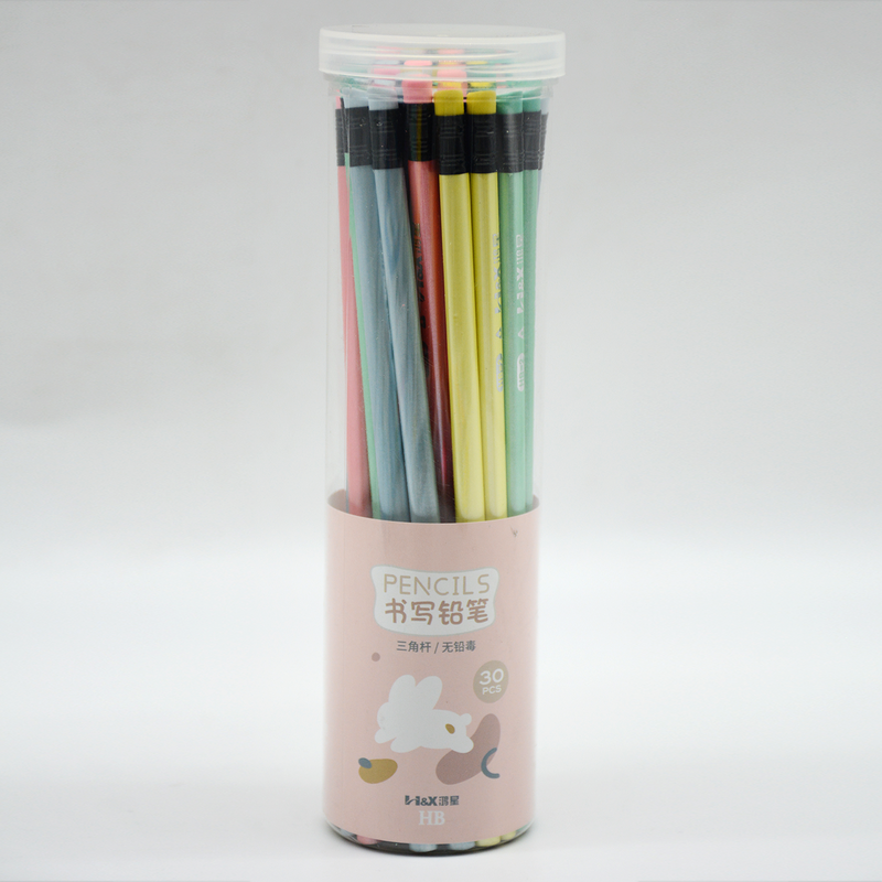 H&X HB PENCIL W/ERASER 30PCS IN PVC BOX