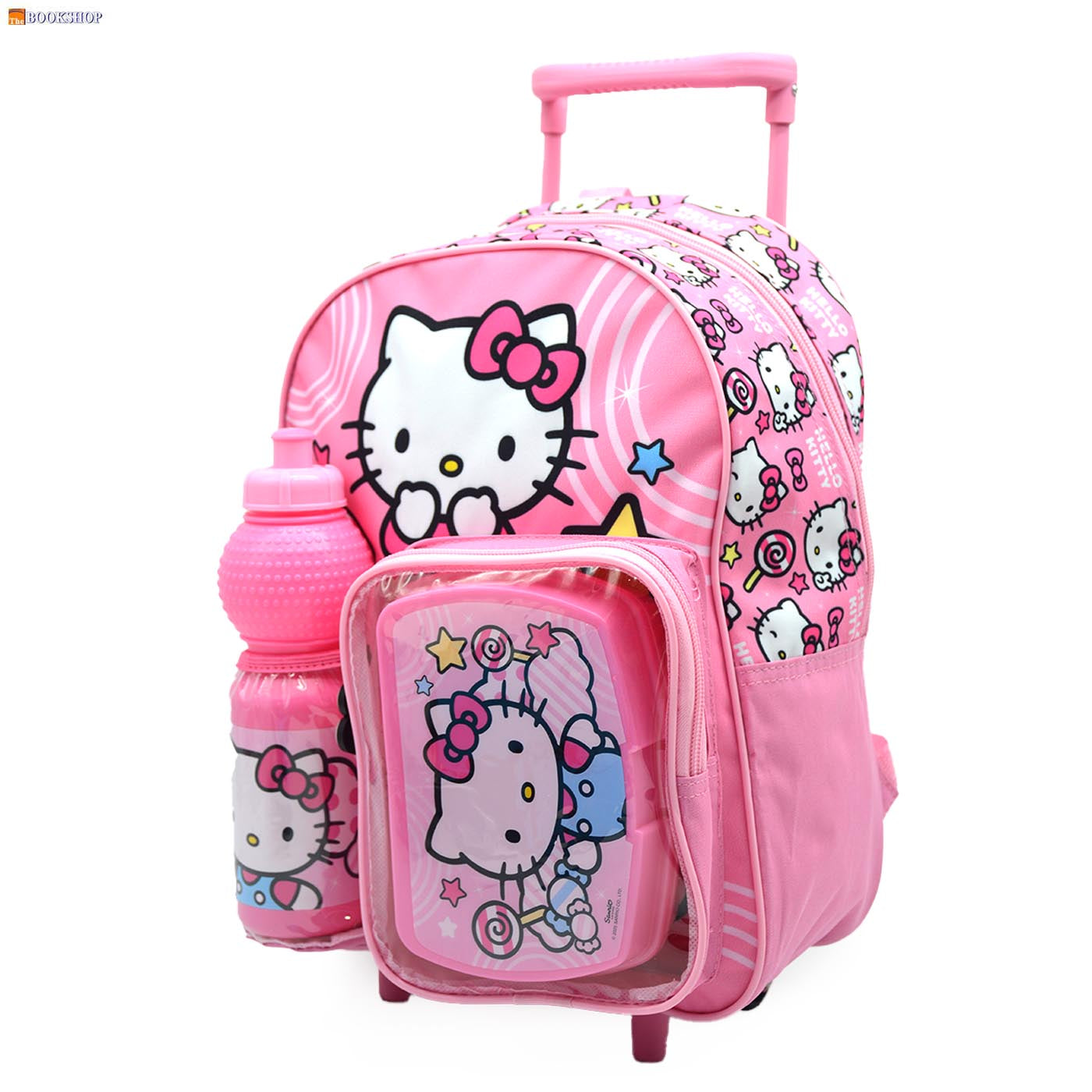 HELLO KITTY TROLLEY BAG 14"+WB+LB 3IN1 SET