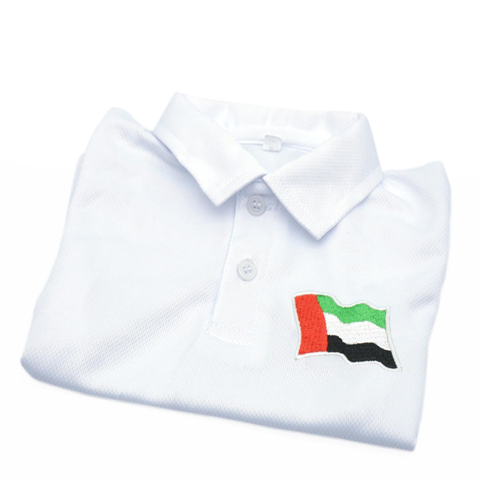 POLO SHIRT W/ NEW EMIRATES EMBRD. LOGO & FLAG(JERSEY)