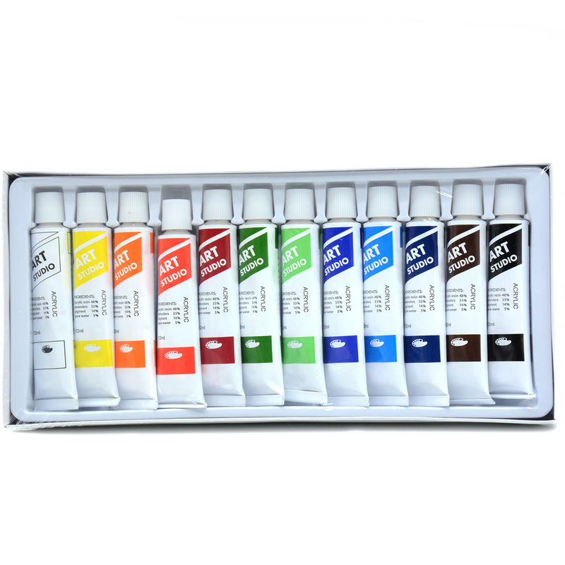 PHOENIX/CHIVALRY 12COL ACRYLIC COLOUR SET 12X12ML