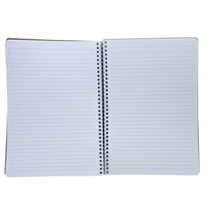 SOFT COVER SPIRAL 1LINE NOTEBOOK 70G 100SHT A4 CREAM