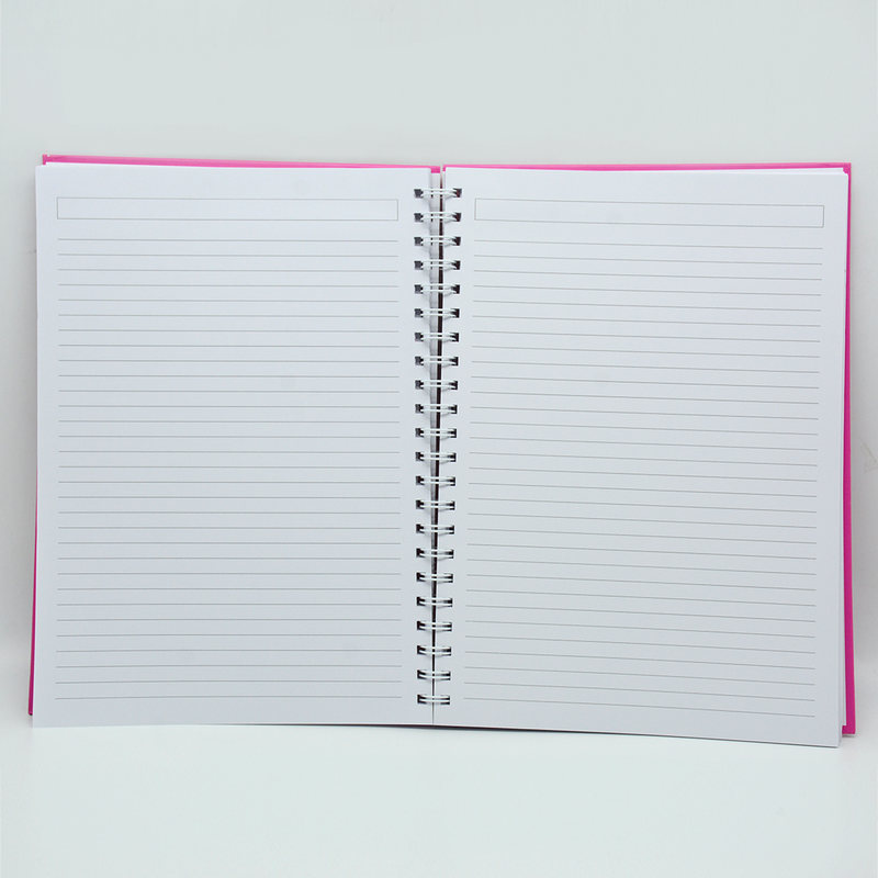 HARD COVER PLAIN SPIRAL 1LINE NOTEBOOK 100PAGE A4 FUCHSIA