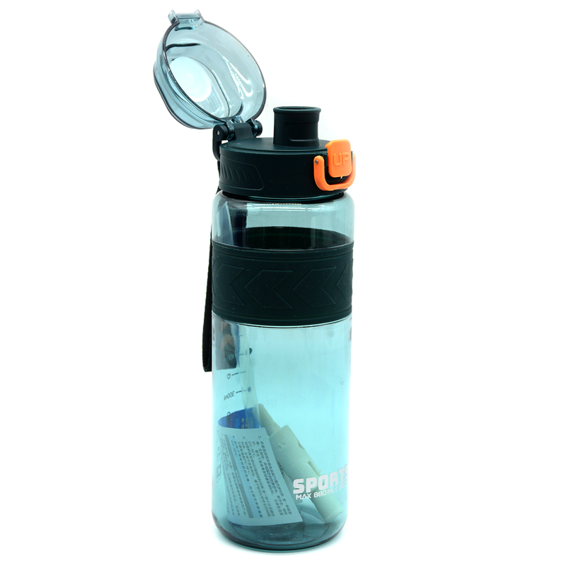 SPORTS TRANSPARENT WATER BOTTLE 880ML 6310-ASSTD