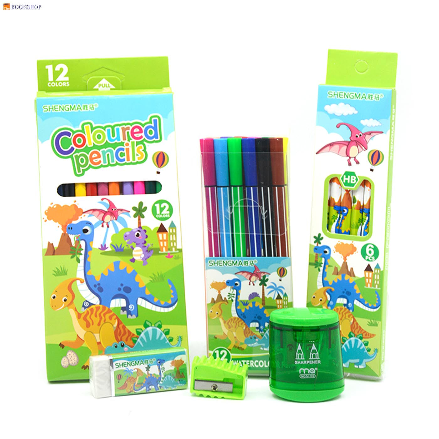 SHENGMA 6 IN1 STATIONERY SET IN ZIPPER BAG ASSTD TYPE-1