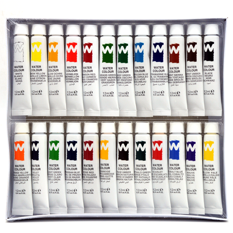 ART RANGER BASICS 24COL WATER COLOUR SET 24X12ML