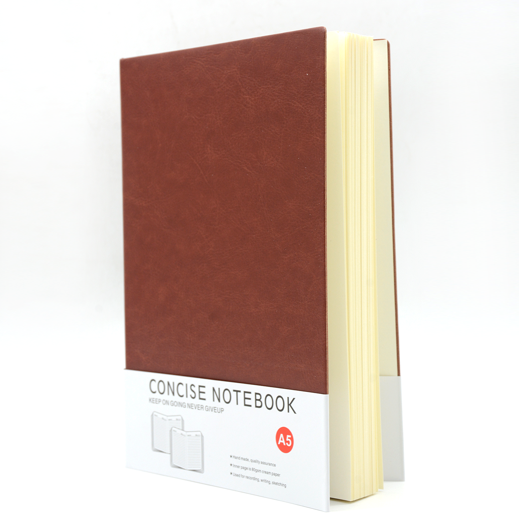 LEATHER CONCISE NOTEBOOK 80GSM 96SHT 25K 206-25