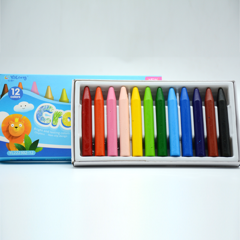 YALONG CRAYON PLASTIC 12COLORS PACK