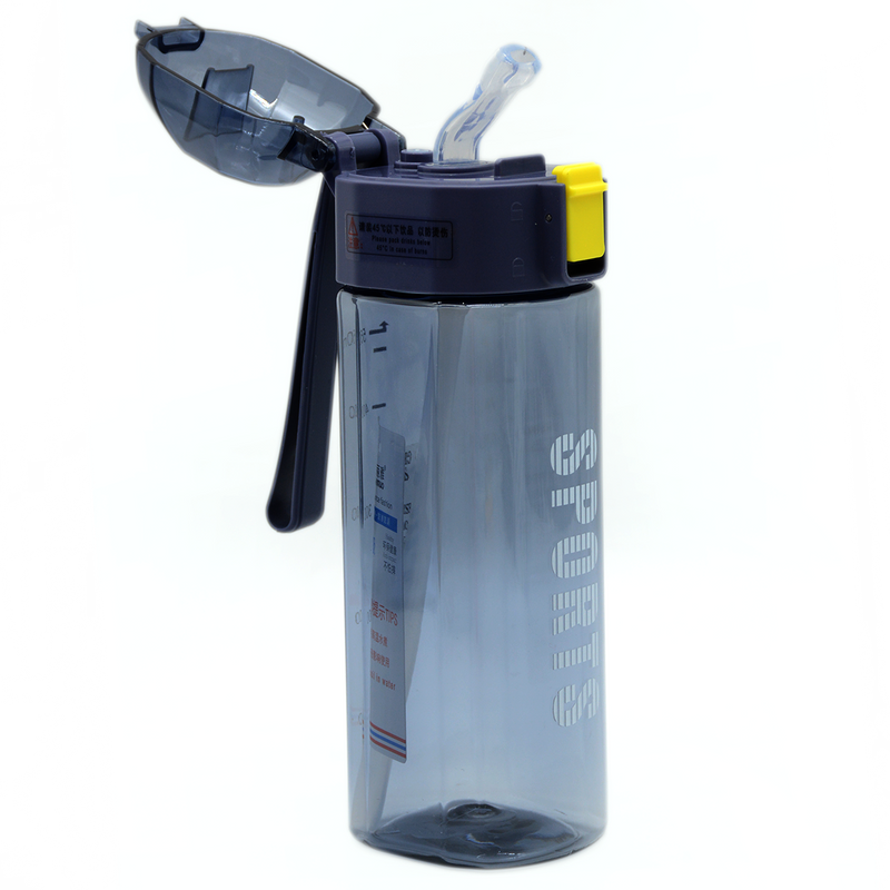 SPORTS TRANSPARENT WATER BOTTLE 550ML ASSTD