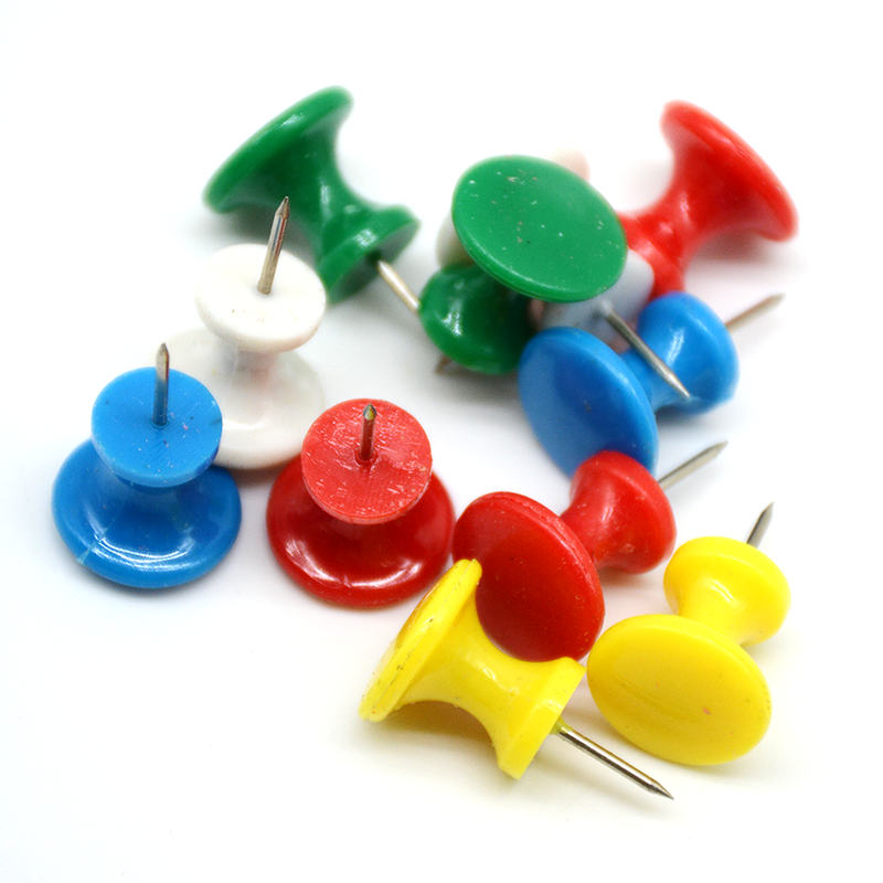 DY COLOUR PUSH PIN BIG 48PCS IN PVC BOX