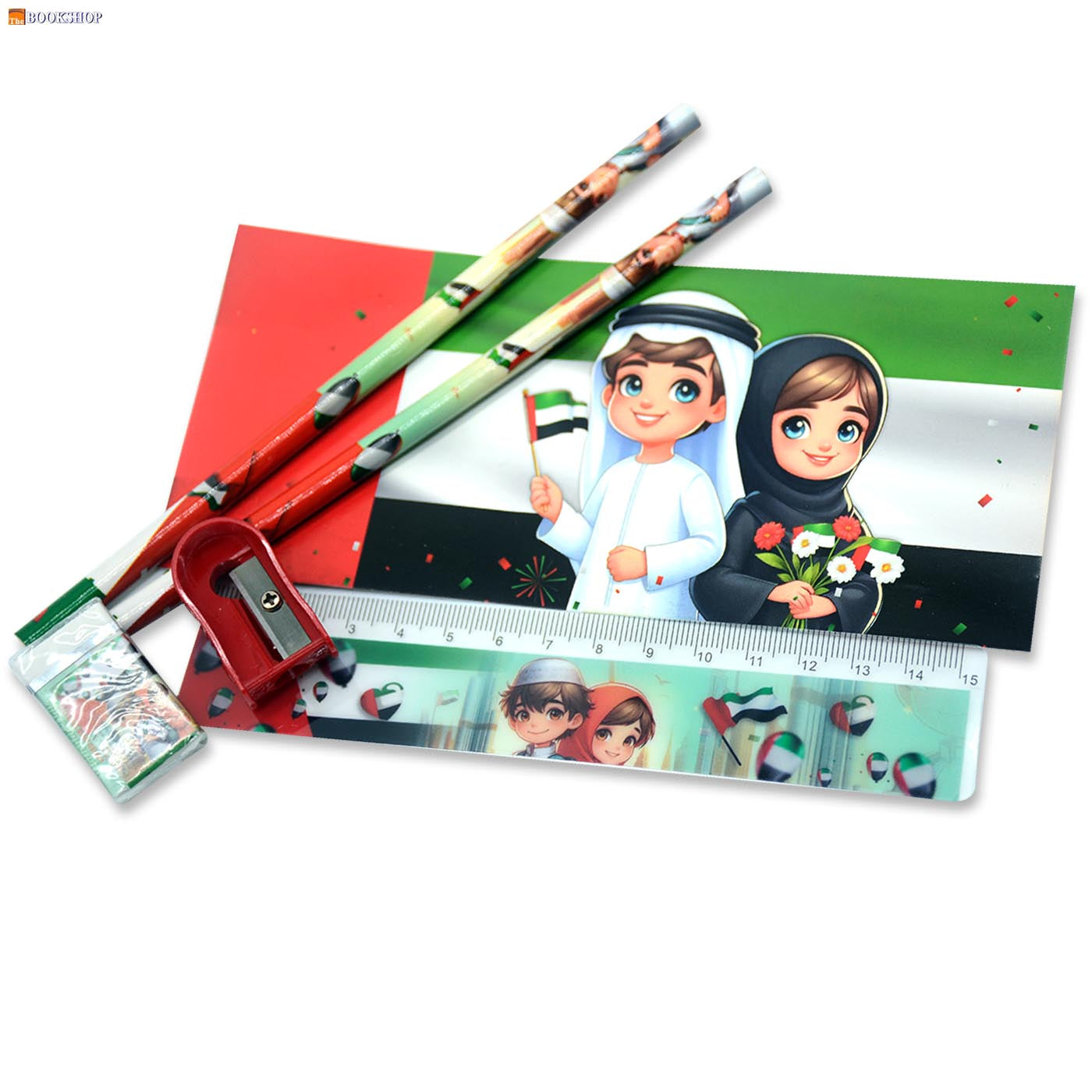 SBC UAE STATRIONERY SET 5PCS IN TRANS.ZIP LOCK CASE