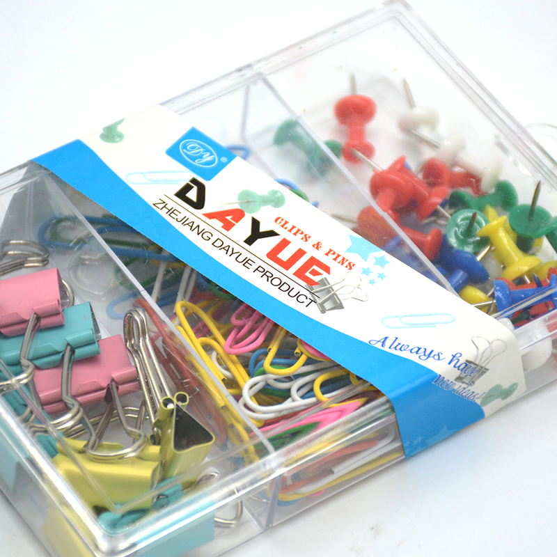 DAYUE METALIC COLOR CLIP+PUSHPINS+PAPER CLIP PACK