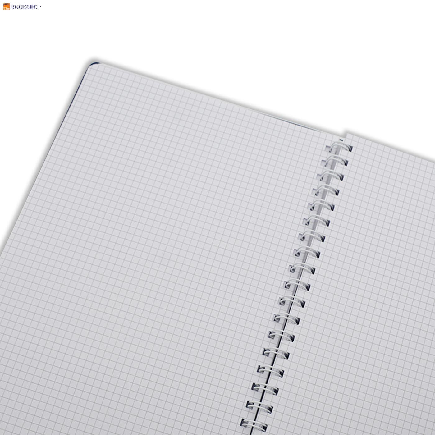 SOFT COVER PP SPIRAL 5MM SQUARE NOTEBOOK 100SHT A4 NAVY BLUE