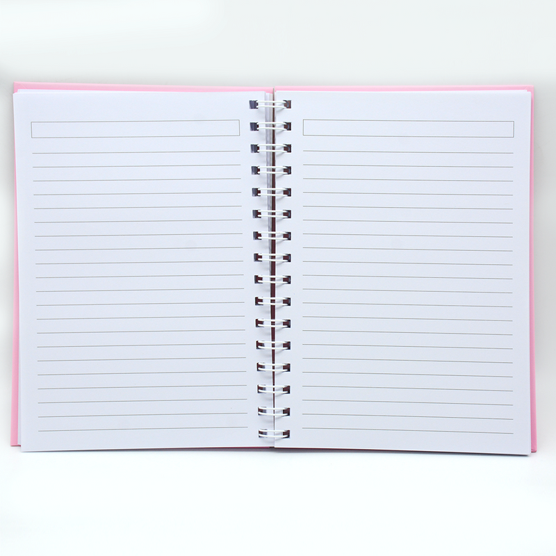 HARD COVER PLAIN SPIRAL 1LINE NOTEBOOK 80PAGE A5 LIGHT PINK