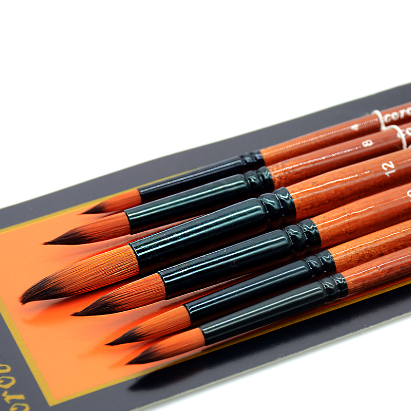 BIANYO COROT ARTIST BRUSH ROUND 6PCS PACK KLNLHB0033