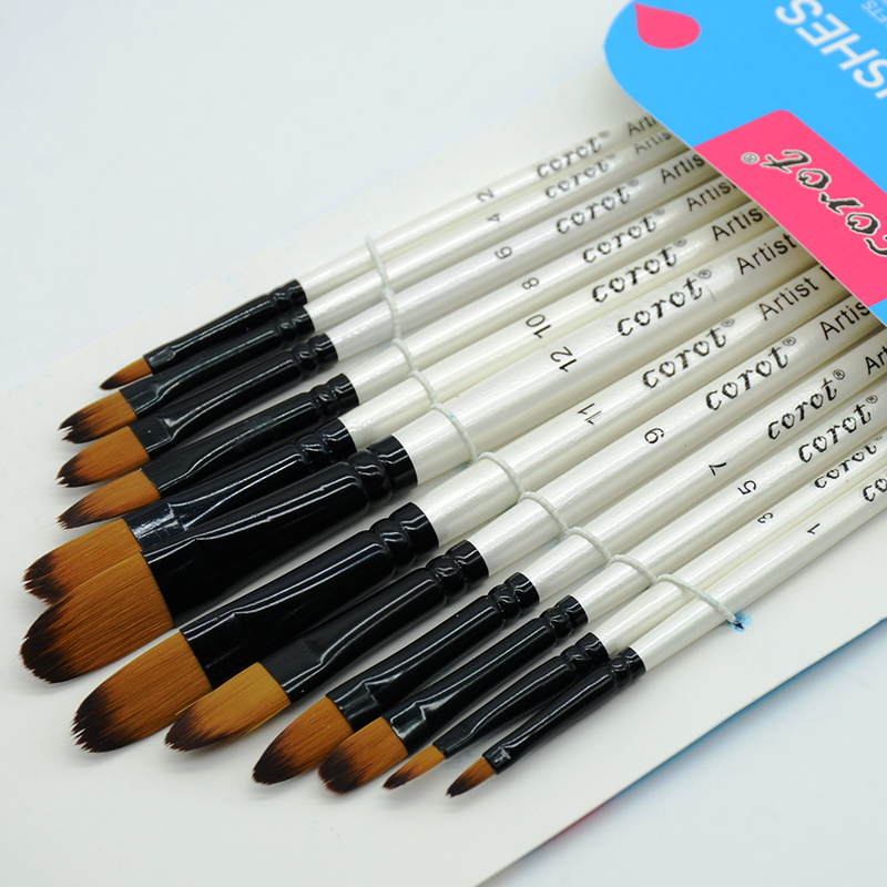 BIANYO COROT ARTIST BRUSH 12PCS FILBERT