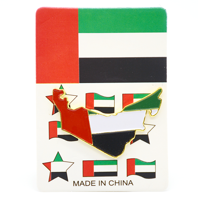 UAE COLOR DIE CUT MAP MAGNETIC BROOCH