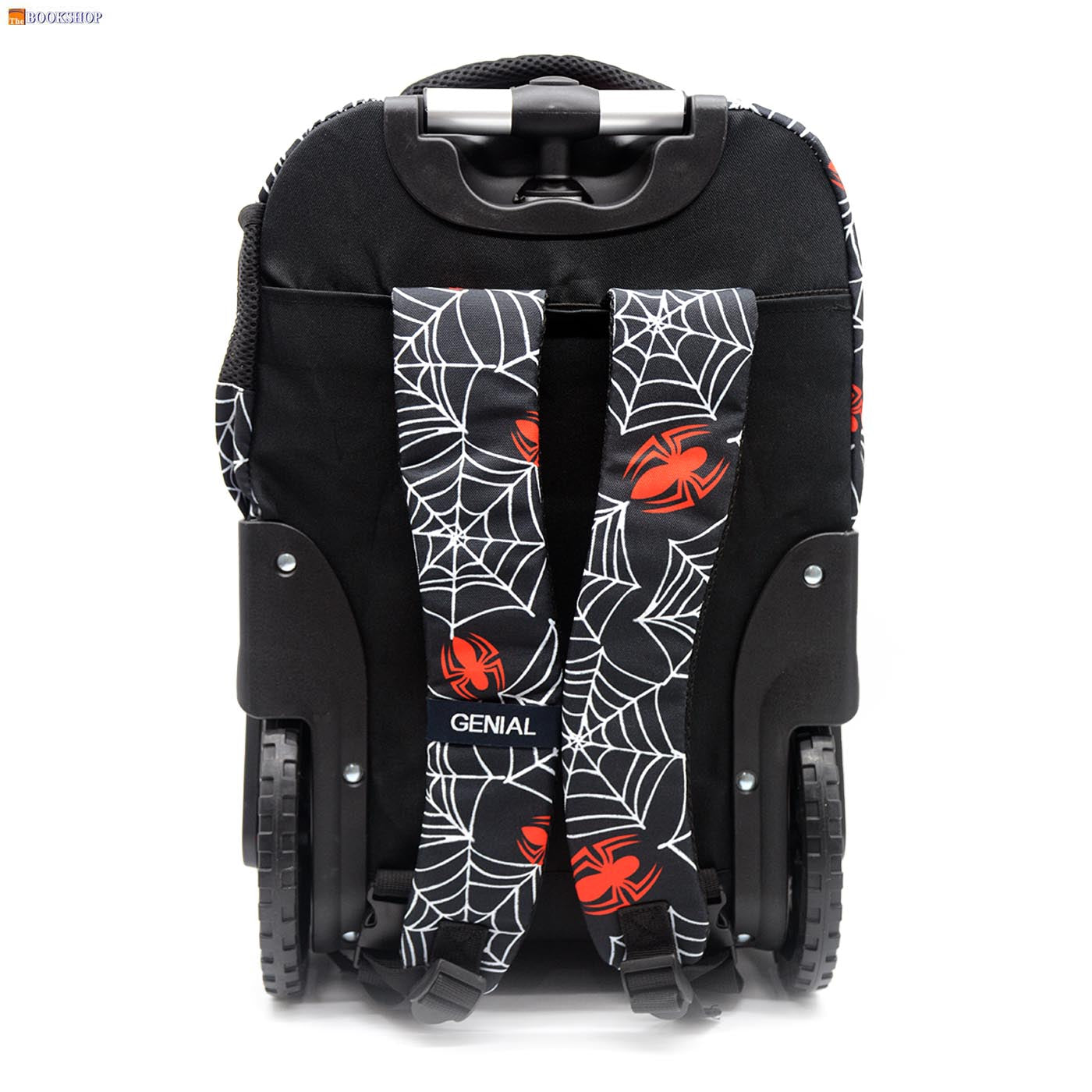 GENIAL BIG WHEEL TROLLEY BAG 19" W/3COMP+LUNCH BAG+PENCIL CASE-SPIDERMAN