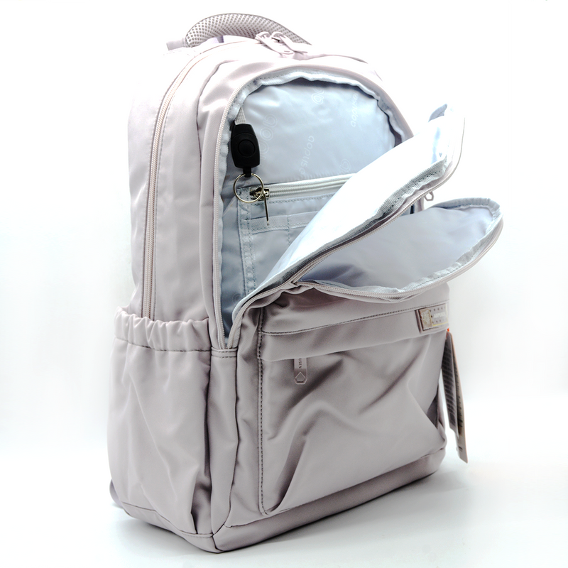 SUNSHINE BACKPACK 18" W/3COMPARTMENT 90293-PURPLE GRAY