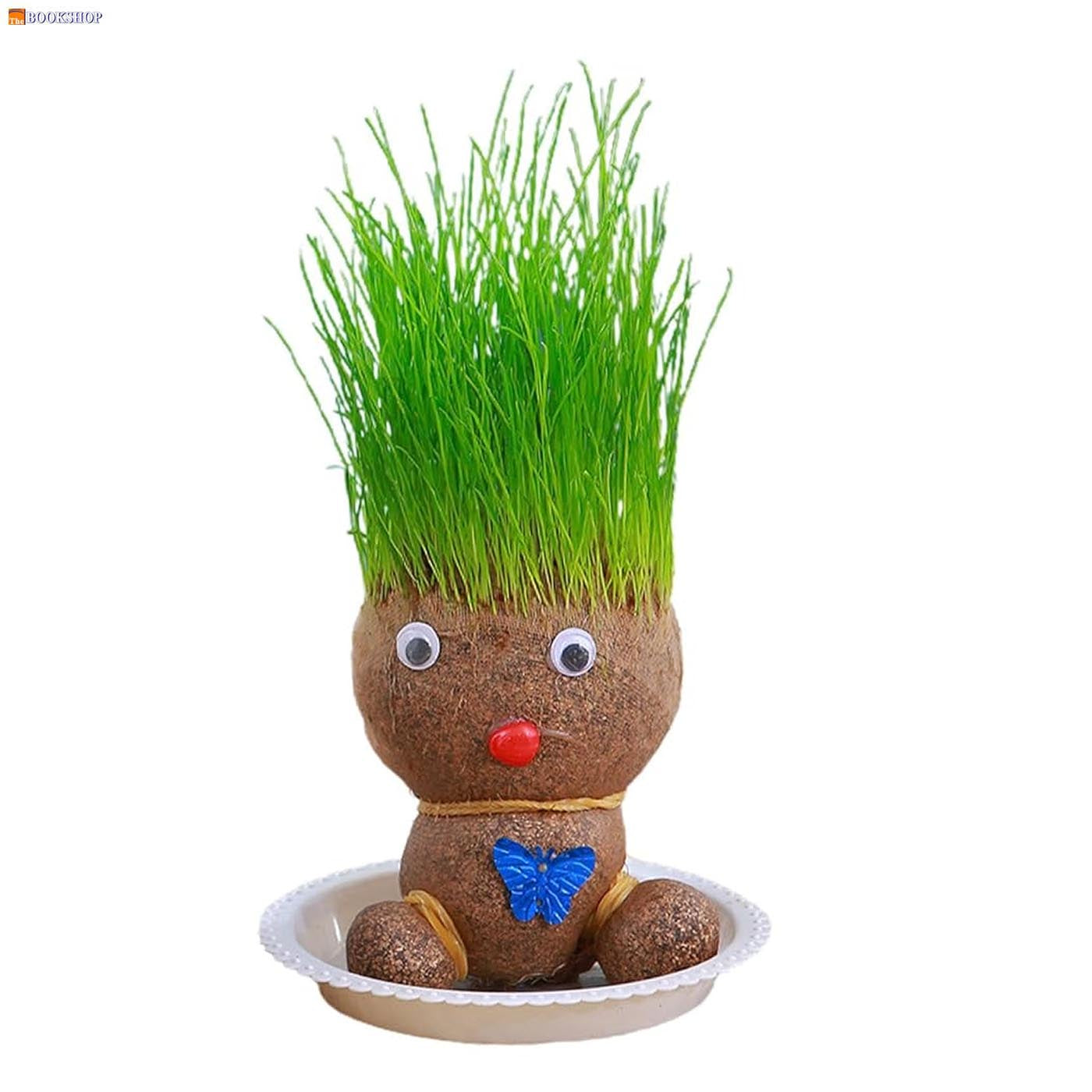 SPRING LETTER SHINING GIRL GROUP GRASS DOLL(M) POTTED PLANT