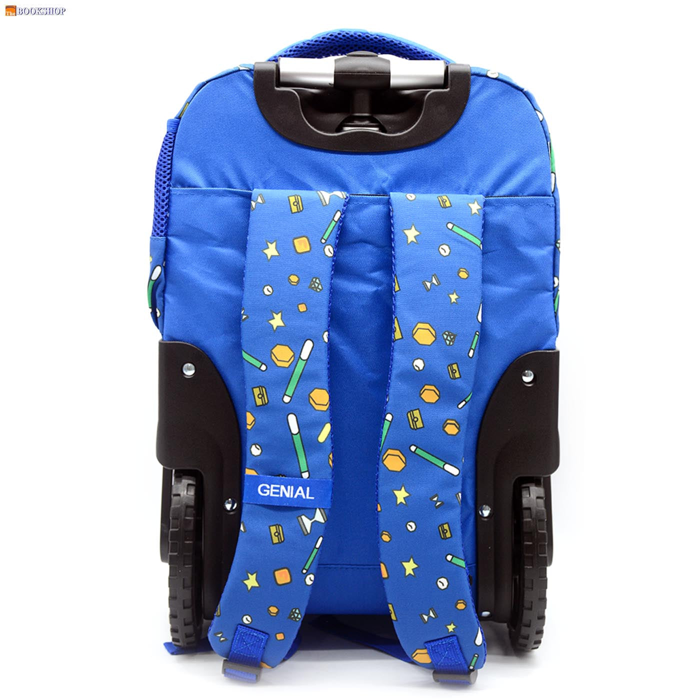 GENIAL BIG WHEEL TROLLEY BAG 19" W/3COMP+LUNCH BAG+PENCIL CASE- DINOSAUR