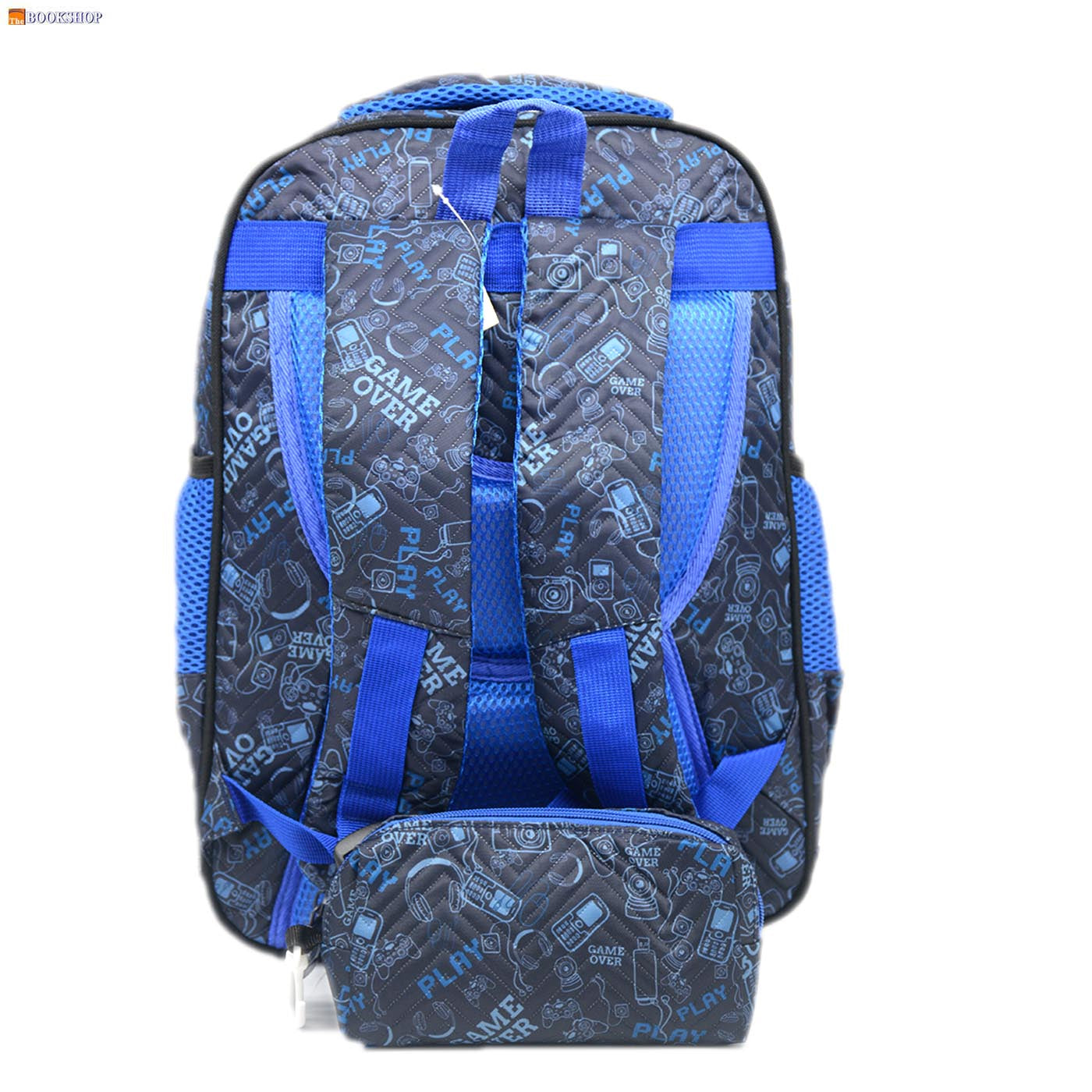 JINZHUOWANG GAME OVER 3D EMBOSSED BACKPACK 16" W/PENCIL CASE