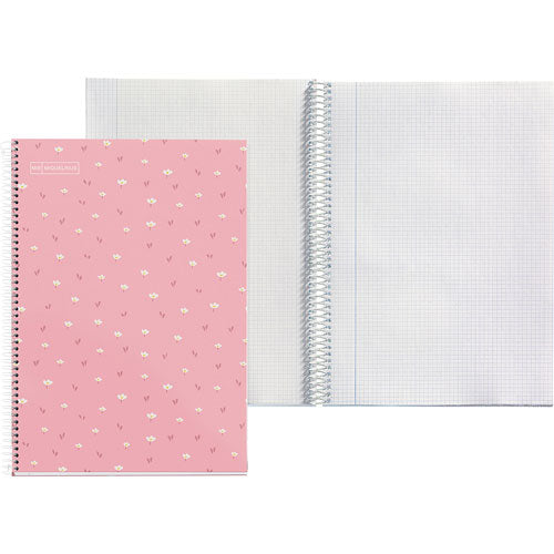 MIQUELRIUS MR HARD COVER SPIRAL 90G 80SHT 4MM SQUARE NOTEBOOK A4-FLOWER PINK