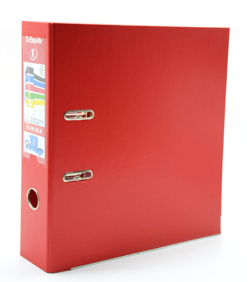 ESSELTE PP LEVER ARCH FILE A4 75mm RED