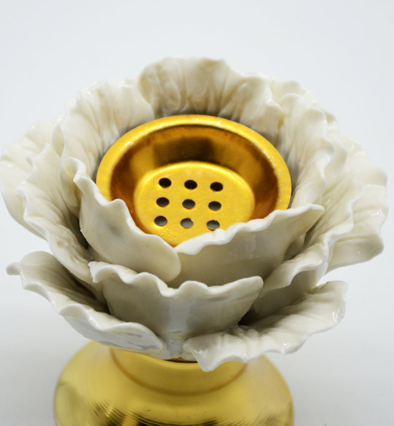 FLOWER DESIGN CERAMIC OUD BURNER 7113