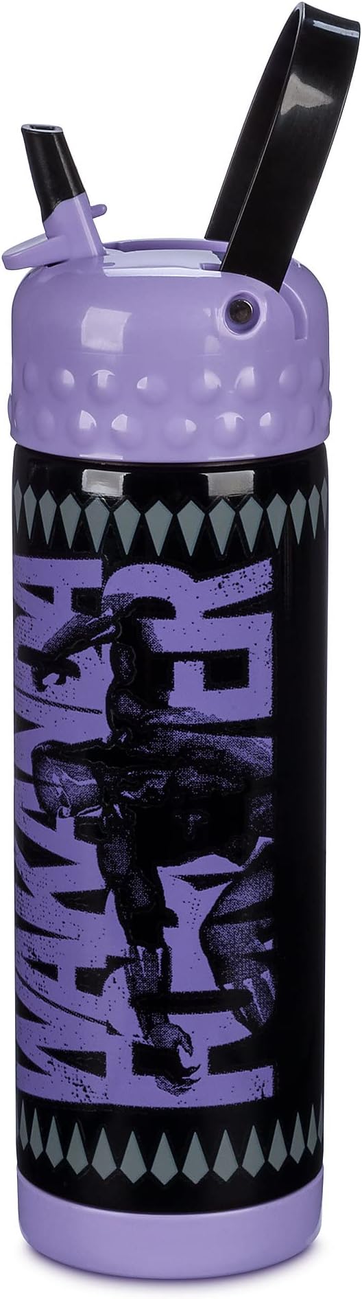 MARVEL BLACK PANTHER STAINLESS STEEL WATER BOTTLE