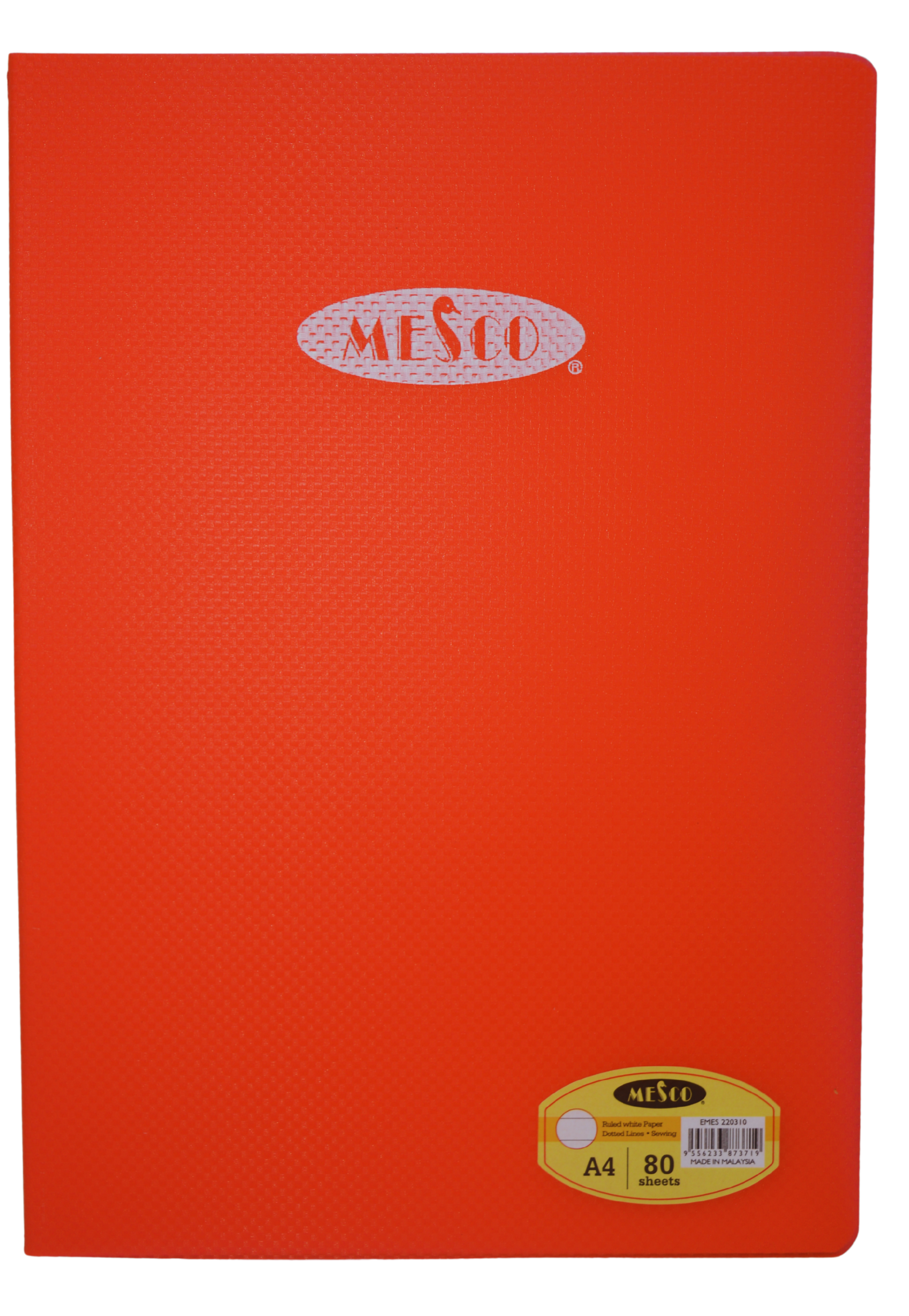 MESCO PP COVER NOTEBOOK 80SHT A4-ASSTD