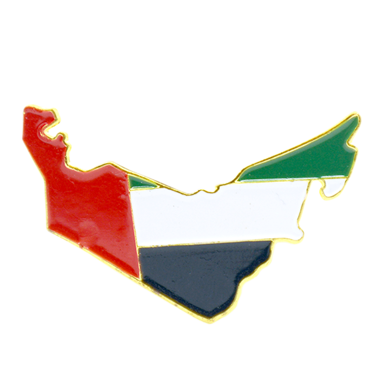 UAE COLOR DIE CUT MAP MAGNETIC BROOCH