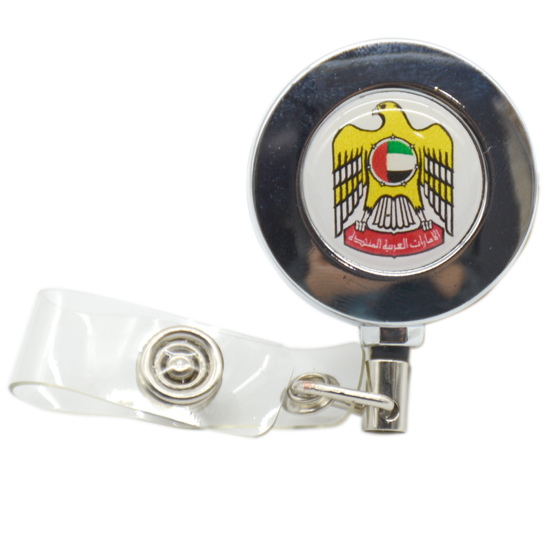 UAE EMBLEM FALCON LOGO EPOXY BADGE REEL 3CM ASSTD