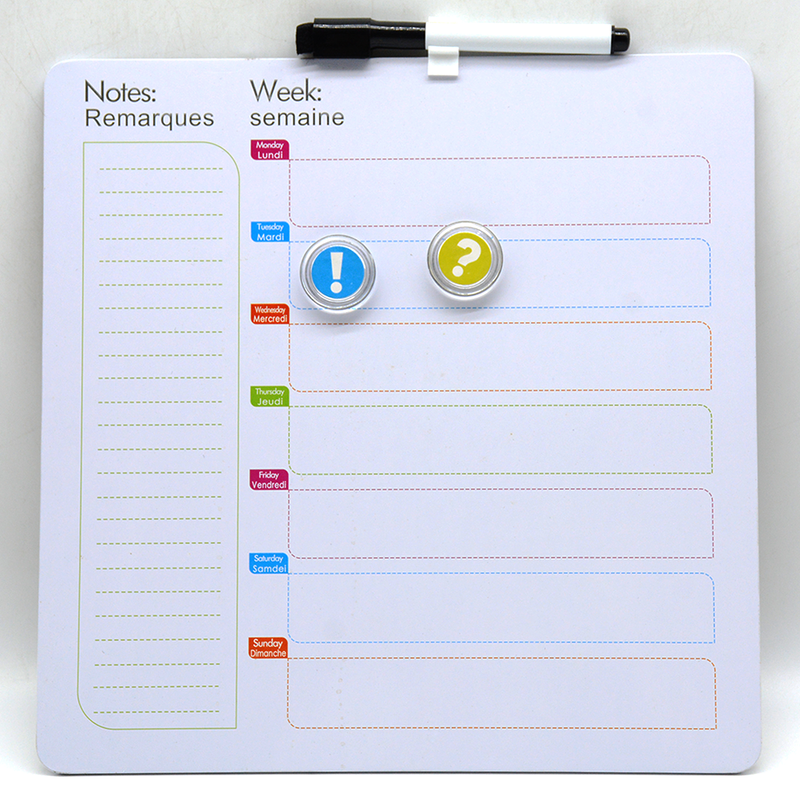 AMJIYA MAGNETIC WHITE BOARD WEEK PLANNING + NOTES 29X29CM