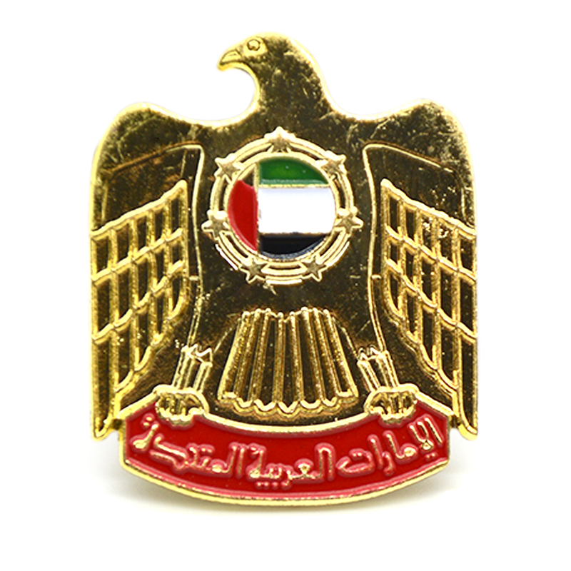 METAL FALCON MAGNETIC BROOCH UAE LOGO